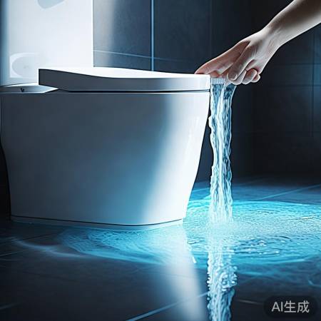 智能马桶自动冲洗，清洁便捷。