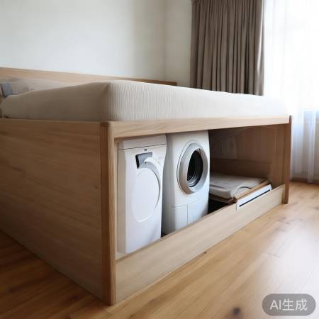 床下洗衣机，环保空间利用佳