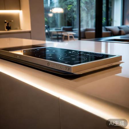 厨房智能化，触控集成灶环保橱柜