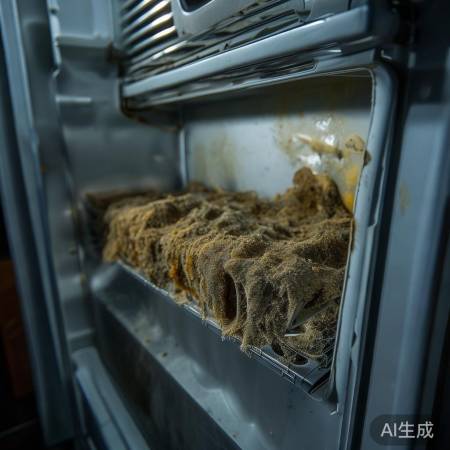 冷凝器堵塞,制冷受影响