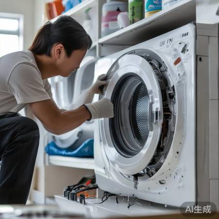 拆装洗衣机外壳，小心谨慎，专业