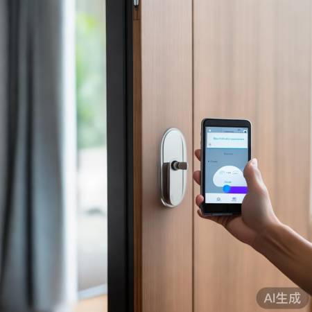 智能指纹锁,手机APP解锁操作