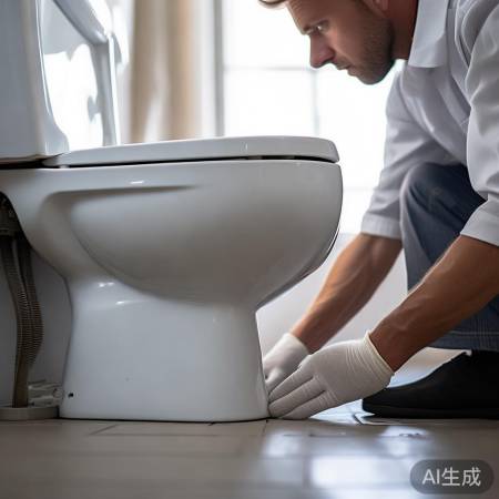 检查马桶进水管,及时更换老化破