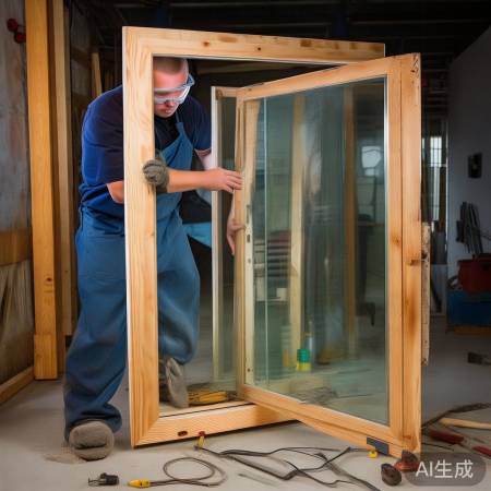 换玻璃：拆旧装新，平牢固。