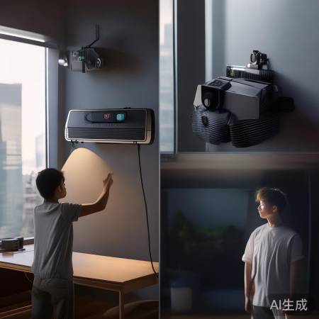 挂投影仪,保持水平,初次用水平