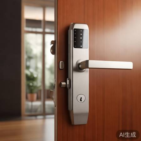 指纹锁贴心设计,机械钥匙孔备选