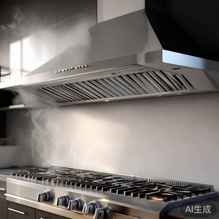 顶吸式油烟机，吸走油烟，守护厨