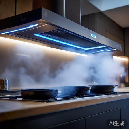 智能油烟机，感应吸力，定时关机