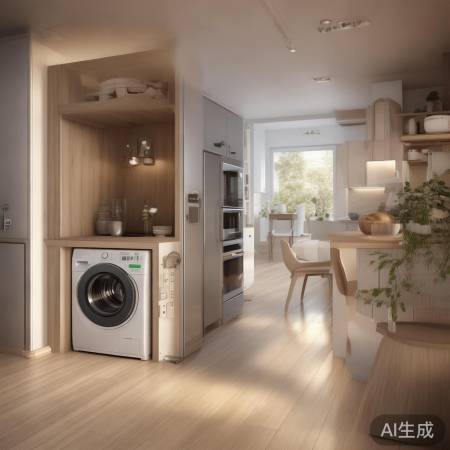 空间解放,滚筒洗衣机巧嵌入。