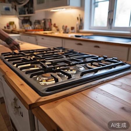 燃气灶先装，灶台后打，便捷实用