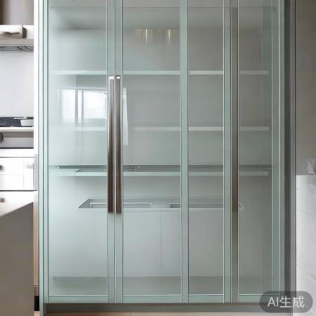 简约玻璃门，厨房清新防油烟
