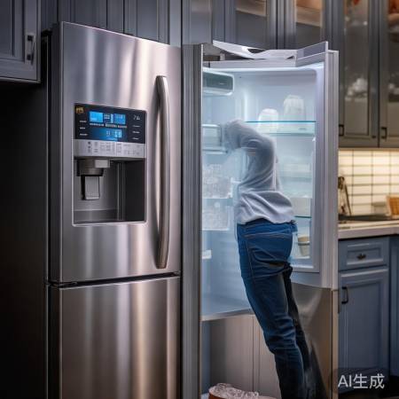 冰箱除霜需断电，请先关闭电源。