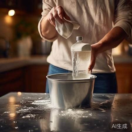 白醋擦拭，去污消毒，不留死角。