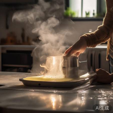 热水浸泡去油污，简单清洁油烟机