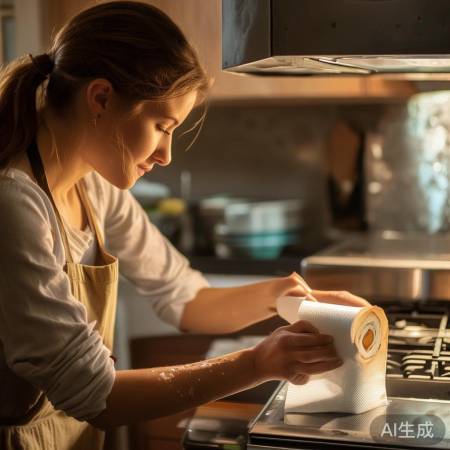厨房纸巾除油烟，清洁省力。