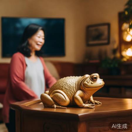 金蟾摆放：电视下适宜否？