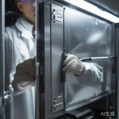 拆卸消毒柜门板，螺丝取下，小心