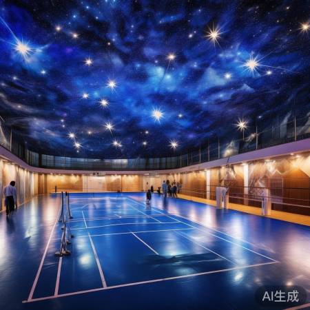 星空羽毛球馆,球技星空清凉!