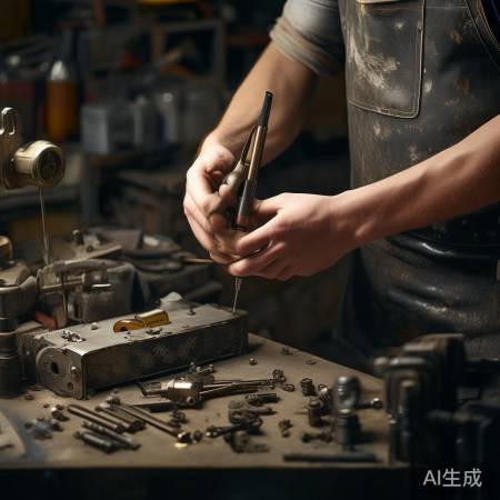 拆门锁,卸螺丝芯。