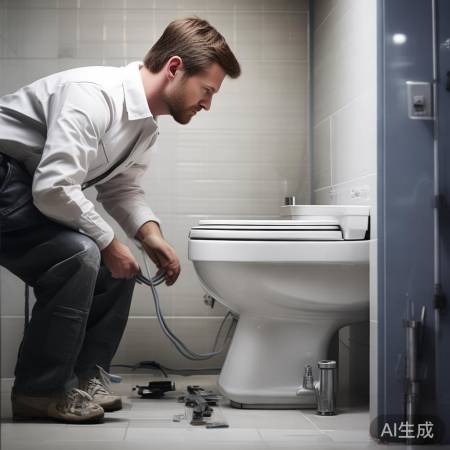 马桶安装前清杂物,检查电源。