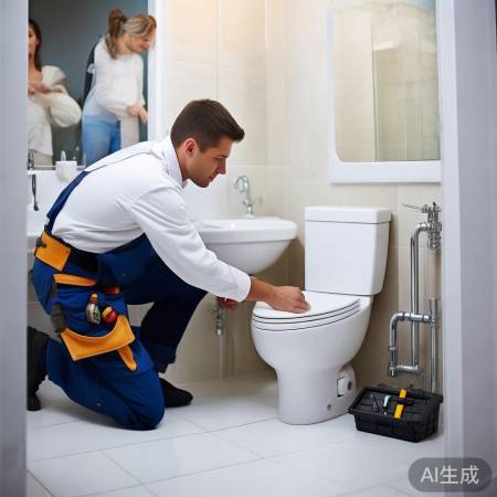 专业师傅安装马桶