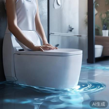 智能马桶自动冲洗，双手解放，生