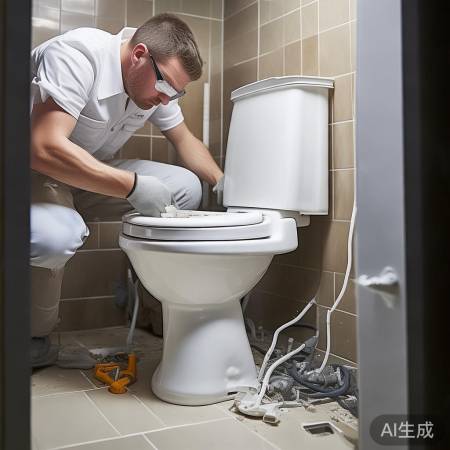 安装马桶，谨慎操作