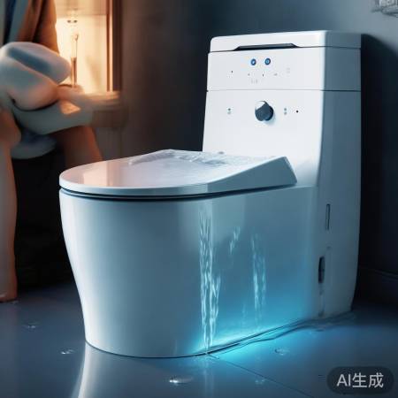 智能马桶自动冲洗，舒适生活升级