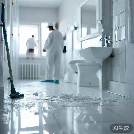 清洁卫生间，保持干净