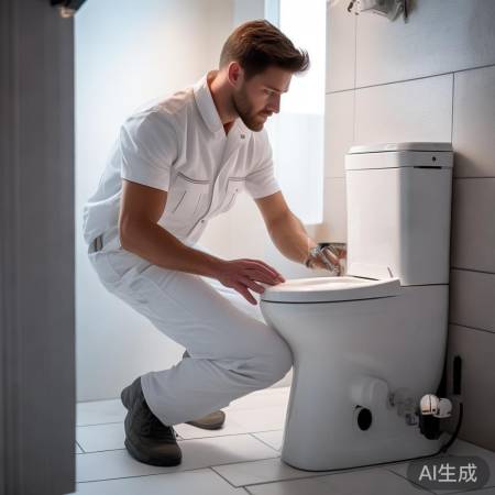 专业师傅快速装好智能马桶