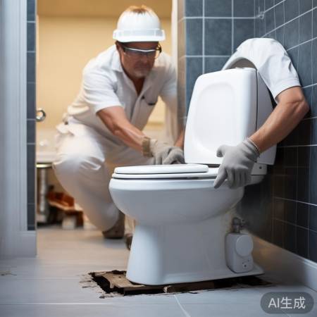 拆除旧马桶,轻松拧螺丝